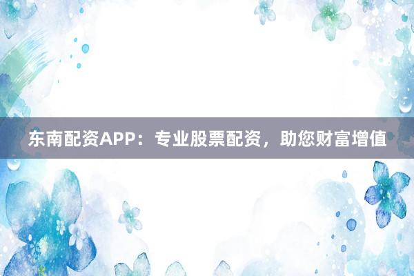 东南配资APP：专业股票配资，助您财富增值
