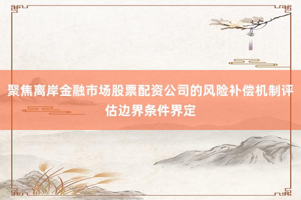 聚焦离岸金融市场股票配资公司的风险补偿机制评估边界条件界定