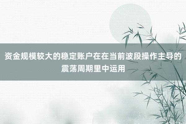 资金规模较大的稳定账户在在当前波段操作主导的震荡周期里中运用
