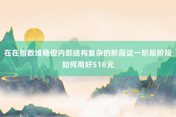 在在指数维稳但内部结构复杂的阶段这一阶段阶段如何用好518元