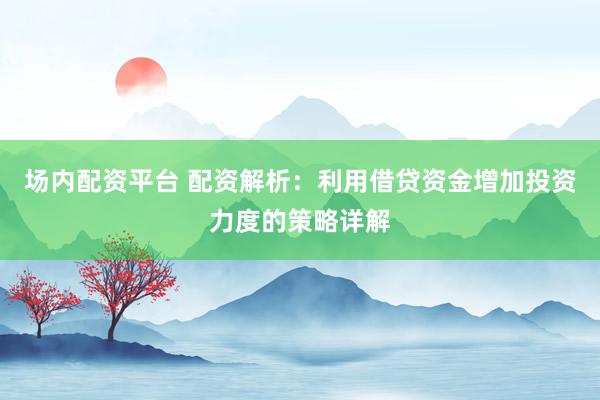 场内配资平台 配资解析：利用借贷资金增加投资力度的策略详解