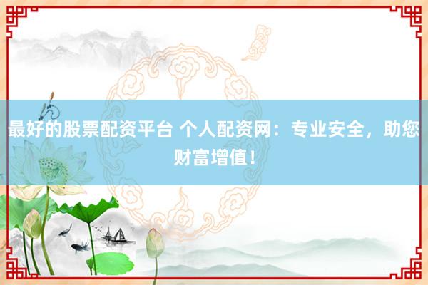 最好的股票配资平台 个人配资网：专业安全，助您财富增值！